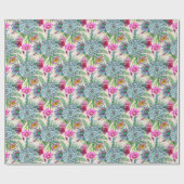 Succulents Echeveria Cactus Blume Pattern Geschenkpapier (Flach)