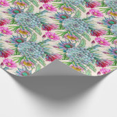 Succulents Echeveria Cactus Blume Pattern Geschenkpapier (Ecke)