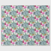 Succulents Echeveria Cactus Blume Pattern Geschenkpapier (Flach)