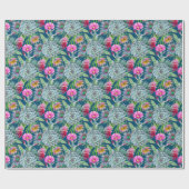 Succulents Echeveria Cactus Blume Pattern Geschenkpapier (Flach)