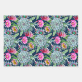 Succulents Echeveria Cactus Blume Pattern Geschenkpapier Set (Vorderseite)