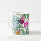 Succulents Echeveria Cactus Blume Pattern Kaffeetasse (Vorderseite Links)