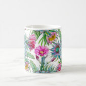 Succulents Echeveria Cactus Blume Pattern Kaffeetasse (Mittel)
