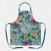 Succulents Echeveria Cactus Blume Pattern Schürze (Vorderseite)