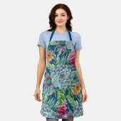 Succulents Echeveria Cactus Blume Pattern Schürze (Getragen)