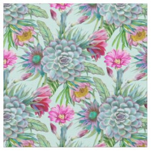 Succulents Echeveria Cactus Blume Pattern Stoff