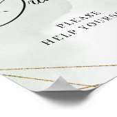 Succulents eucalyptus gold frame boho Drinks Zeich Poster (Ecke)