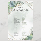 Succulents eucalyptus gold Matte The Candy Bar (Rückseite)