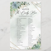 Succulents eucalyptus gold Matte The Candy Bar (Vorderseite)