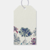 Succulents floral Wedding Geschenkanhänger (Rückseite)