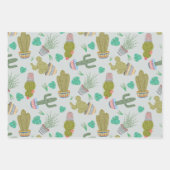 Succulents Gift Wrapping Paper Geschenkpapier Set (Vorderseite)