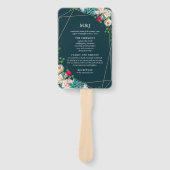 Succulents & Gold Chic Wedding Program Fächer (Vorderseite)