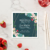 Succulents & Gold Chic Wedding Serviette (Beispiel)