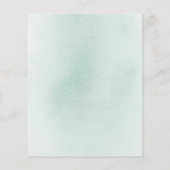 Succulents Gold Greenerity Wedding Menu Flyer (Hinten)