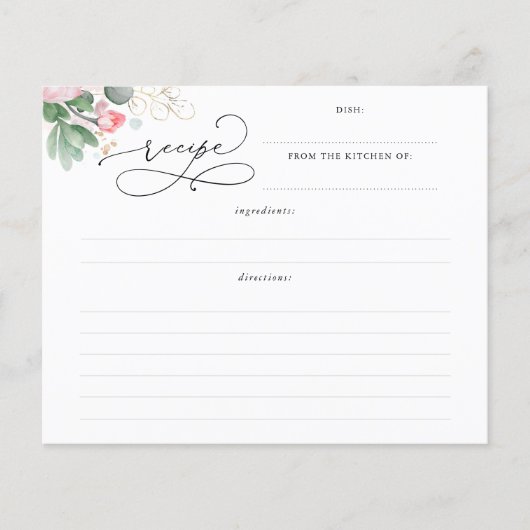 Succulents Gold Greenery Brautparty Rezept (Vorderseite)