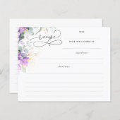 Succulents Gold Greenery Brautparty Rezept Card (Vorne/Hinten)