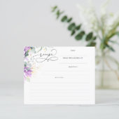 Succulents Gold Greenery Brautparty Rezept Card (Stehend Vorderseite)