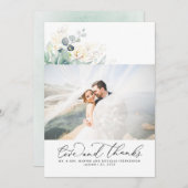 Succulents Gold Greenery Elegant Wedding Vielen Da Dankeskarte (Vorne/Hinten)