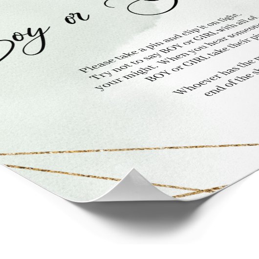 Succulents green eucalyptus Sag nicht Junge oder M Poster (Ecke)