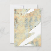 Succulents Green Gold Moderne Wedding RSVP Karte (Rückseite)