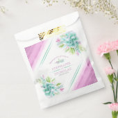 Succulents green rosa Aquarellfarben Custom Hochze Geschenktütchen (Versiegelt)