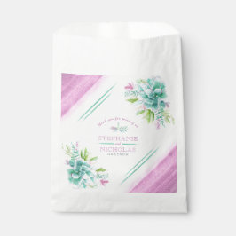 Succulents green rosa Aquarellfarben Custom Hochze Geschenktütchen