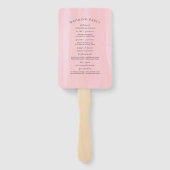 Succulents Green Wedding Program Hand Fan Fächer (Rückseite)