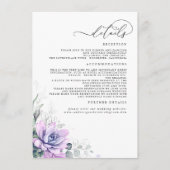 Succulents Greenerge Gold Blätter Hochzeitsszenier Begleitkarte (Vorderseite)