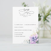 Succulents Greenery and Gold Wedding RSVP Karte (Stehend Vorderseite)