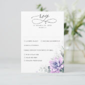Succulents Greenery and Gold Wedding RSVP Karte (Stehend Vorderseite)