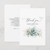 Succulents Greenery Baby Shower Vielen Dank Dankeskarte (Vorne/Hinten)