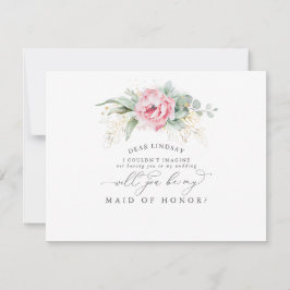 Succulents Greenery Blätter Bridesmaid Vorschlag Einladung