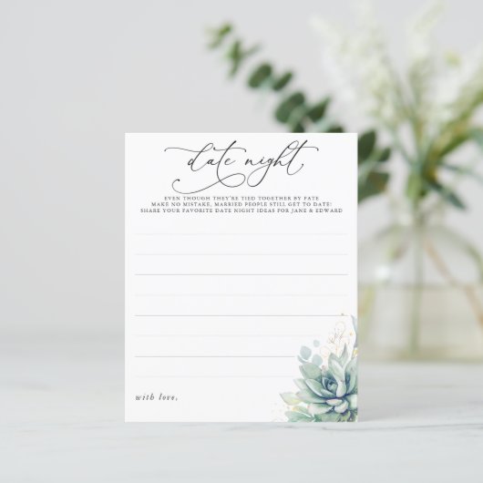 Succulents Greenery Date Night Ideas (Stehend Vorderseite)