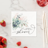 Succulents Greenery Elegant Bridal / Babydusche N Serviette (Beispiel)