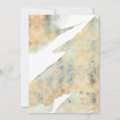 Succulents Greenery Gold Watercolor Babydusche Einladung (Rückseite)