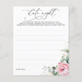 Succulents Greenery Pink Floral Date Night Ideas (Vorderseite)