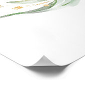 Succulents Greenery Pink Floral Wedding Willkommen Poster (Ecke)