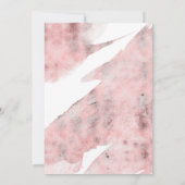 Succulents Greenery Rose Gold Glitzer Baby Dusche Einladung (Rückseite)