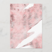 Succulents Greenery Rose Gold Hochzeitsinformation Begleitkarte (Rückseite)