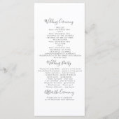 Succulents Greenery Rose Gold Hochzeitsprogramme Programm (Rückseite)