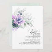 Succulents Greenery Silver Blätter Boho Baby Showe Einladung (Vorne/Hinten)