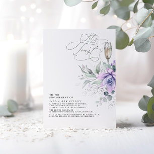 Succulents Greenery Silver Blätter Engagement Part Einladung