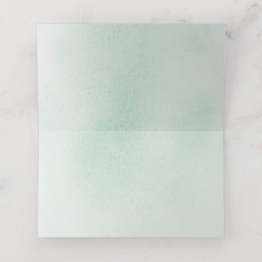 Succulents Greenery Silver Blätter Wedding Platzkarte (Innenseite Aufgefaltet)