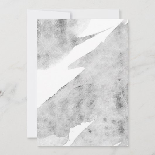 Succulents Greenery Silver Foil Babydusche Einladung (Rückseite)