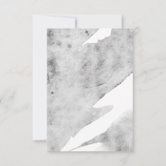 Succulents Greenery Silver Foil Wedding RSVP (Rückseite)