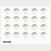 Succulents Greenery Silver Foil Wedding Runder Aufkleber (Blatt)