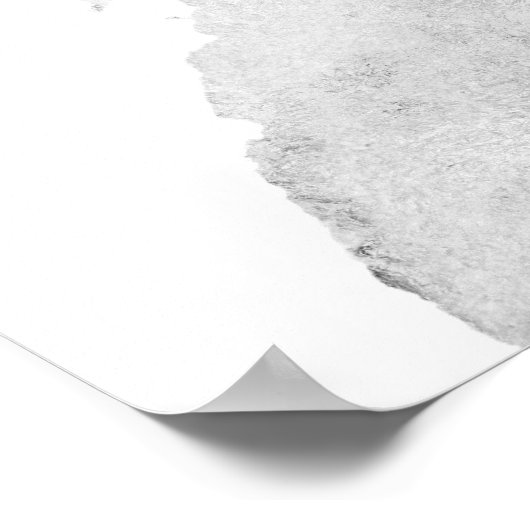 Succulents Greenery Silver Wasserfarben Hochzeit Poster (Ecke)