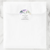 Succulents Greenery Wedding Classic Round Sticker (Tasche)