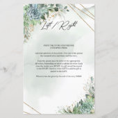 Succulents grüne Blattgold Frame Links rechts (Rückseite)