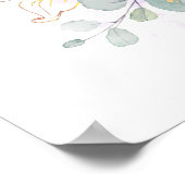 Succulents Grüne Wedding Welcome Poster (Ecke)